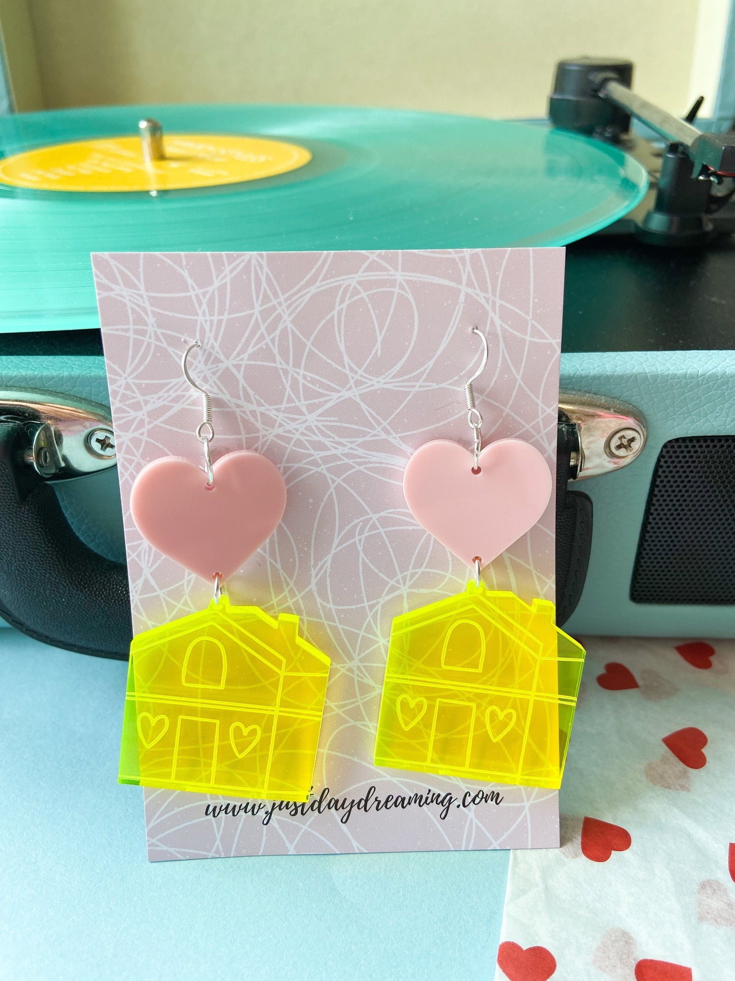 Yellow House Earrings, Harries Jewellery