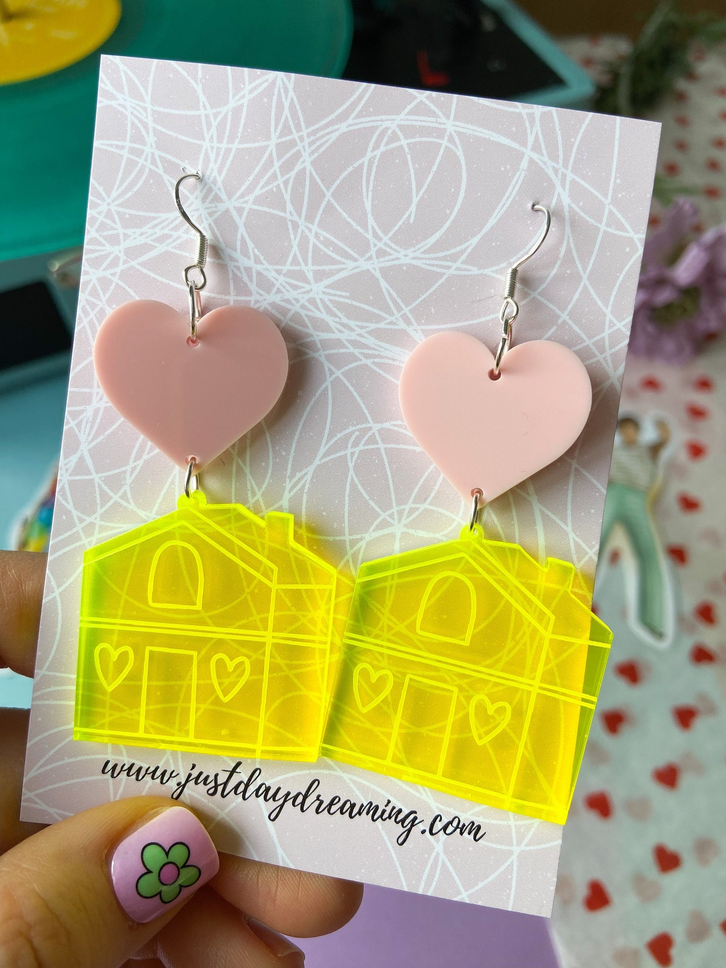 Yellow House Earrings, Harries Jewellery